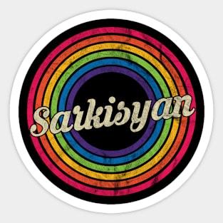 Sarkisyan - Retro Rainbow Faded-Style Sticker